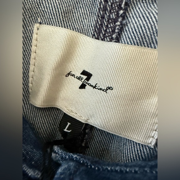 NEW WITH TAGS 7 For All Mankind Denim Shirtdress Lyocell Size Large - Picture 8 of 16